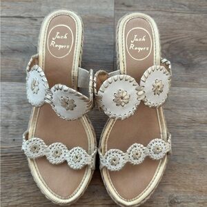 Jack Rogers Shelby' Whipstitched Wedge Sandal